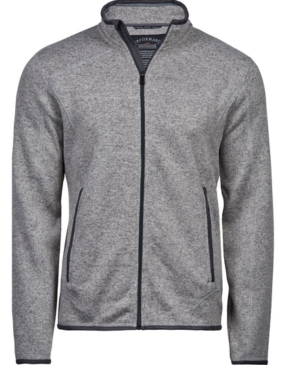 Tee Jays Mens Outdoor Fleece TJ9615 - Grey Melange - Customisable Fleece