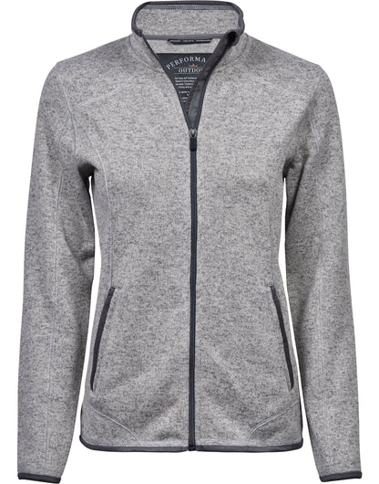 Tee Jays Ladies Outdoor Fleece TJ9616 - Grey Melange - Customisable Fleece