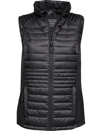 Tee Jays Ladies Crossover Bodywarmer TJ9625 - Black Black - Customisable Bodywarmer