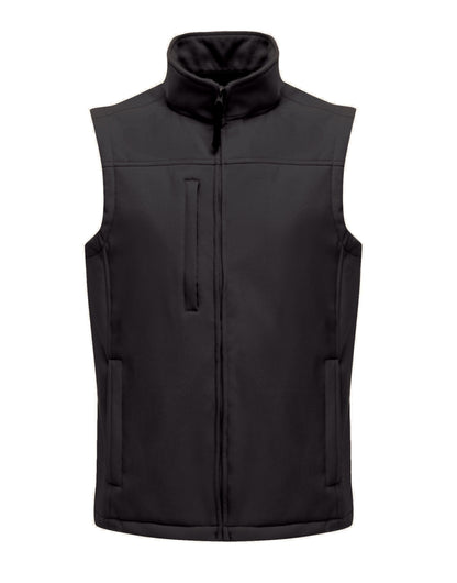Regatta Professional Regatta Mens Flux Softshell Bodywarmer TRA788 - Black Black - Customisable Bodywarmer