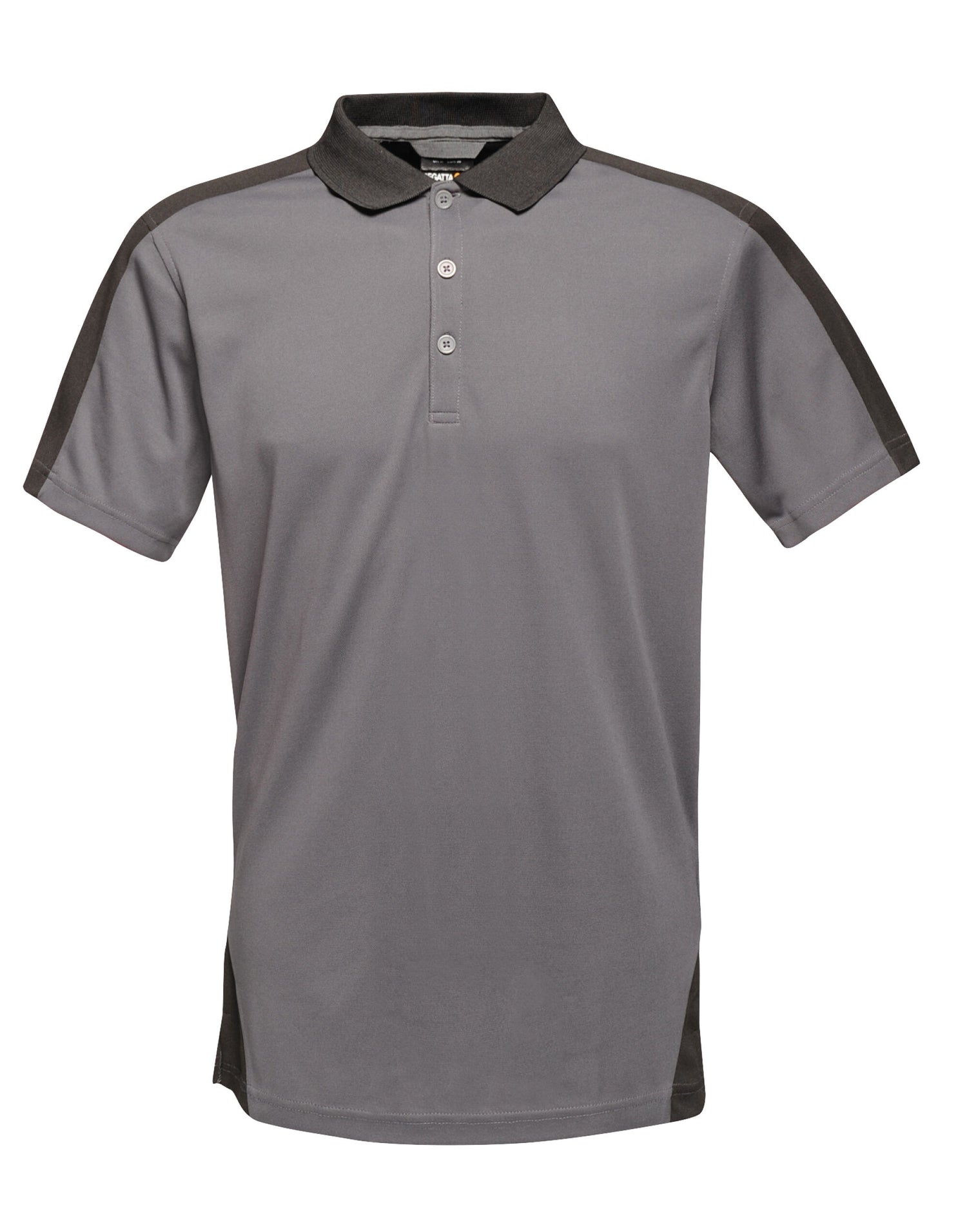 Regatta Professional Regatta Mens Contrast Wicking Polo TRS174 - Seal Grey Black - Customisable Polos