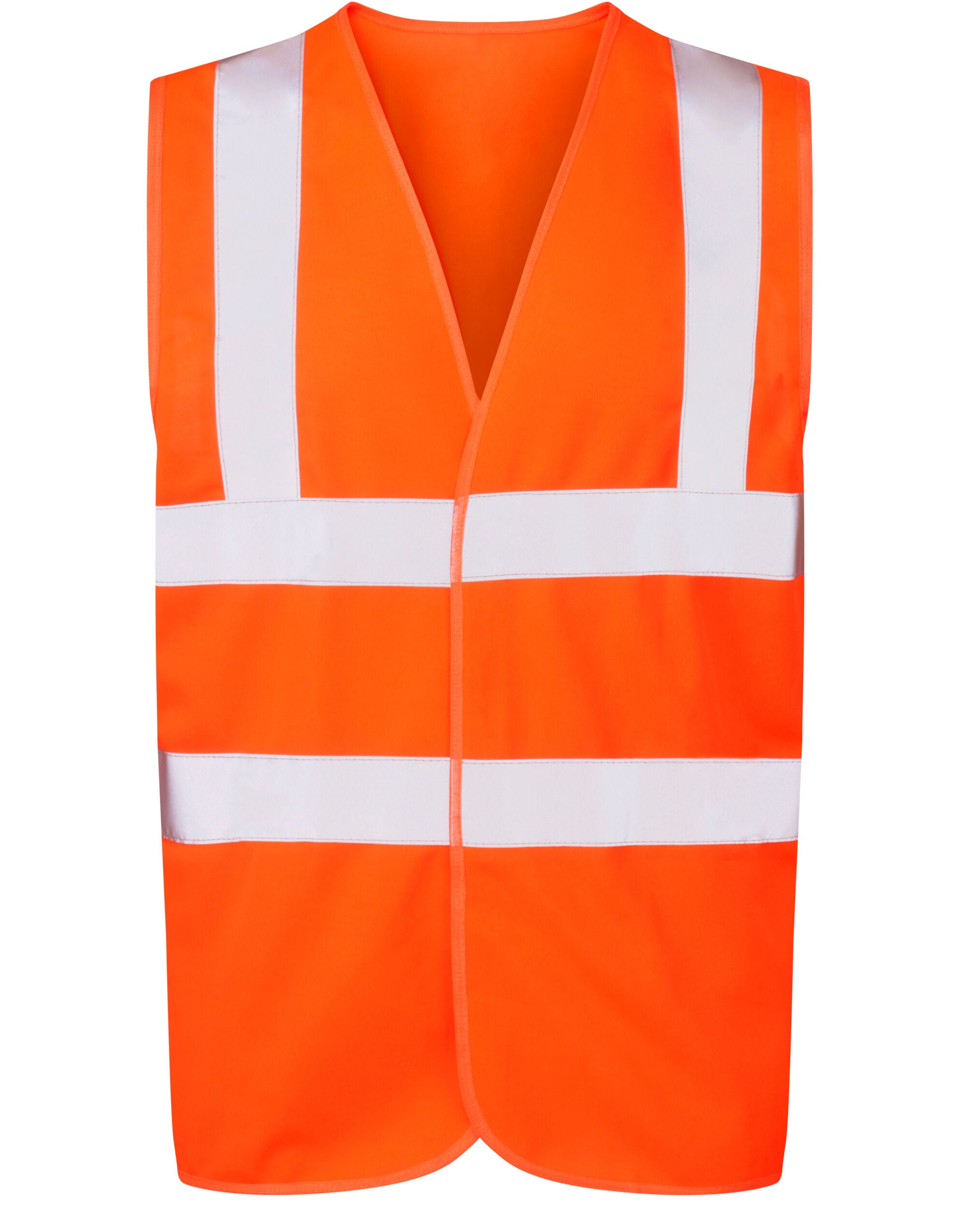 UCC 4 Band Safety Waistcoat ucc054 - Hi Vis Orange - Customisable Hi-Vis Vest