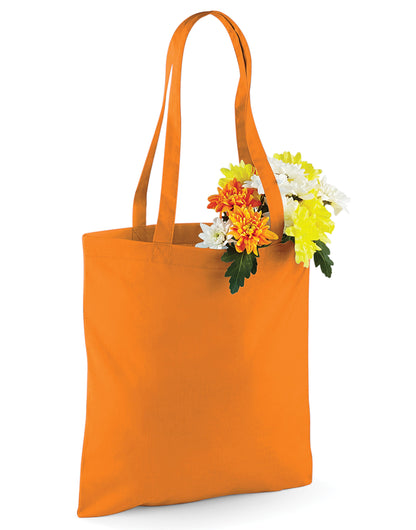 Westford Mill Bag for Life Long Handles w101 - Orange O S - Customisable Bags