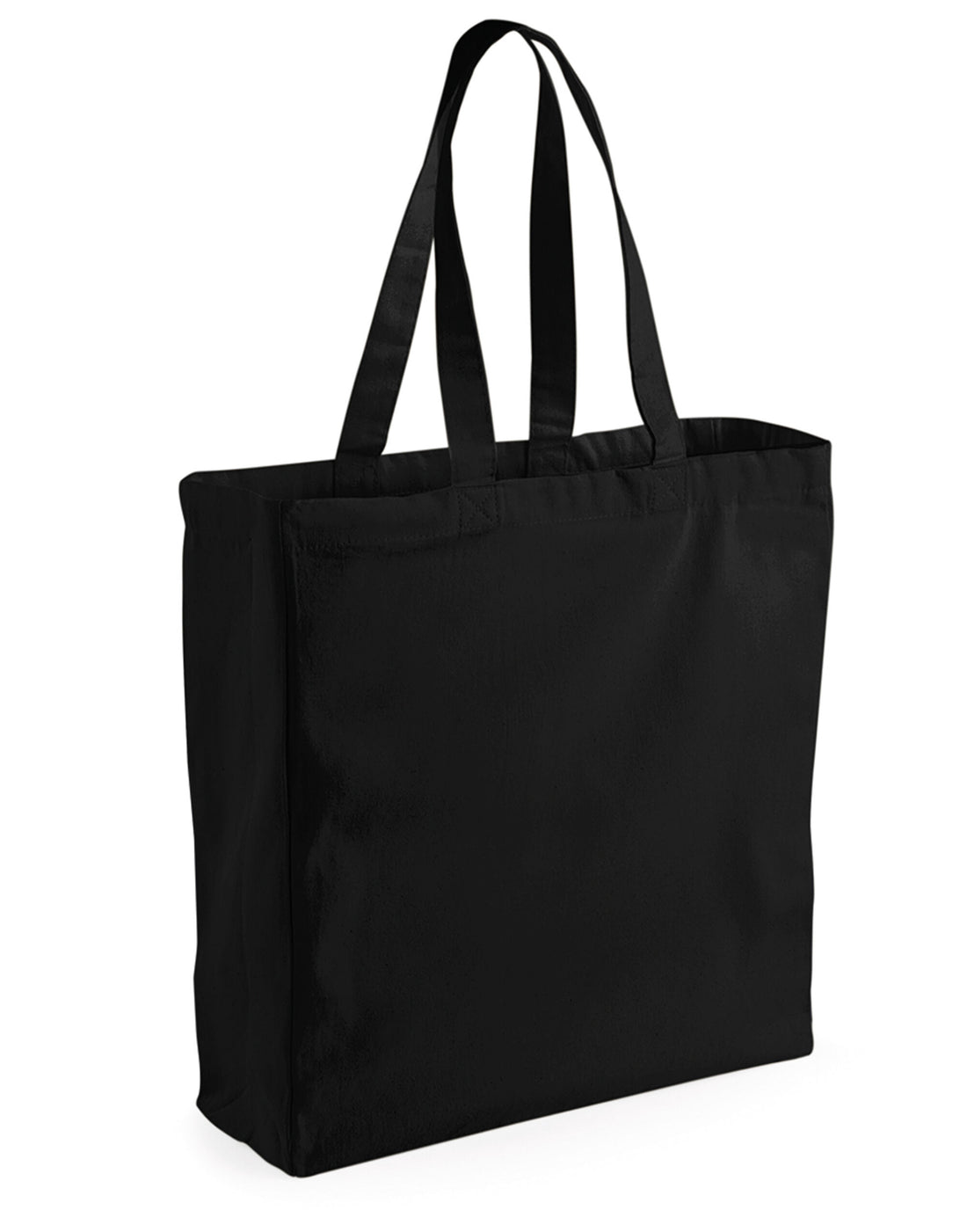 Westford Mill Canvas Classic Shopper w108 - Black O S - Customisable Bags