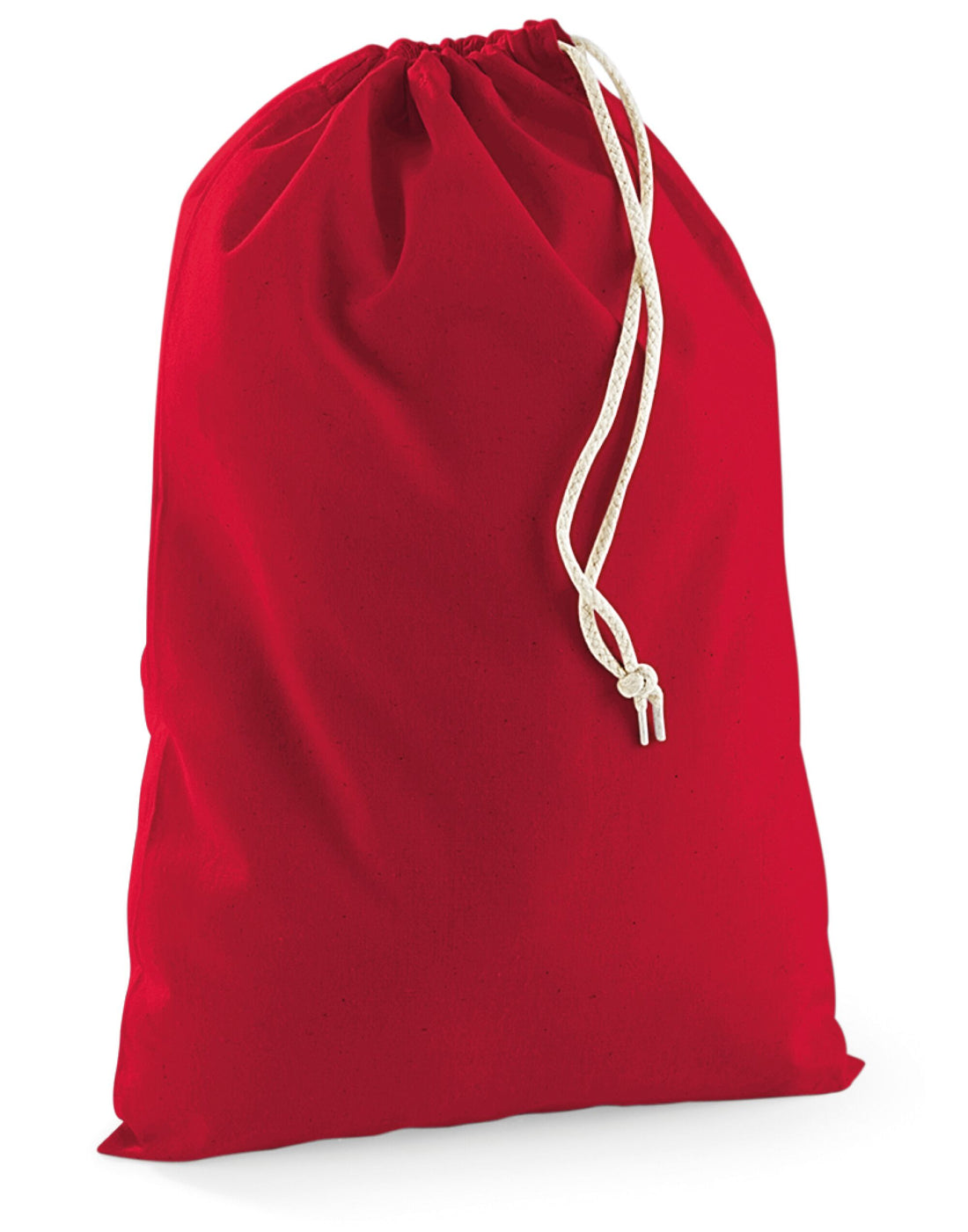 Westford Mill Cotton Stuff Bag w115 - Classic Red - Customisable Bags