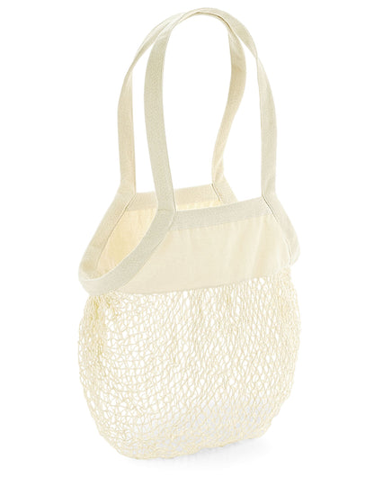 Westford Mill Organic Mesh Grocery Bag w150 - Natural O S - Customisable Bags