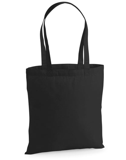Westford Mill Premium Cotton Tote w201 - Black O S - Customisable Bags
