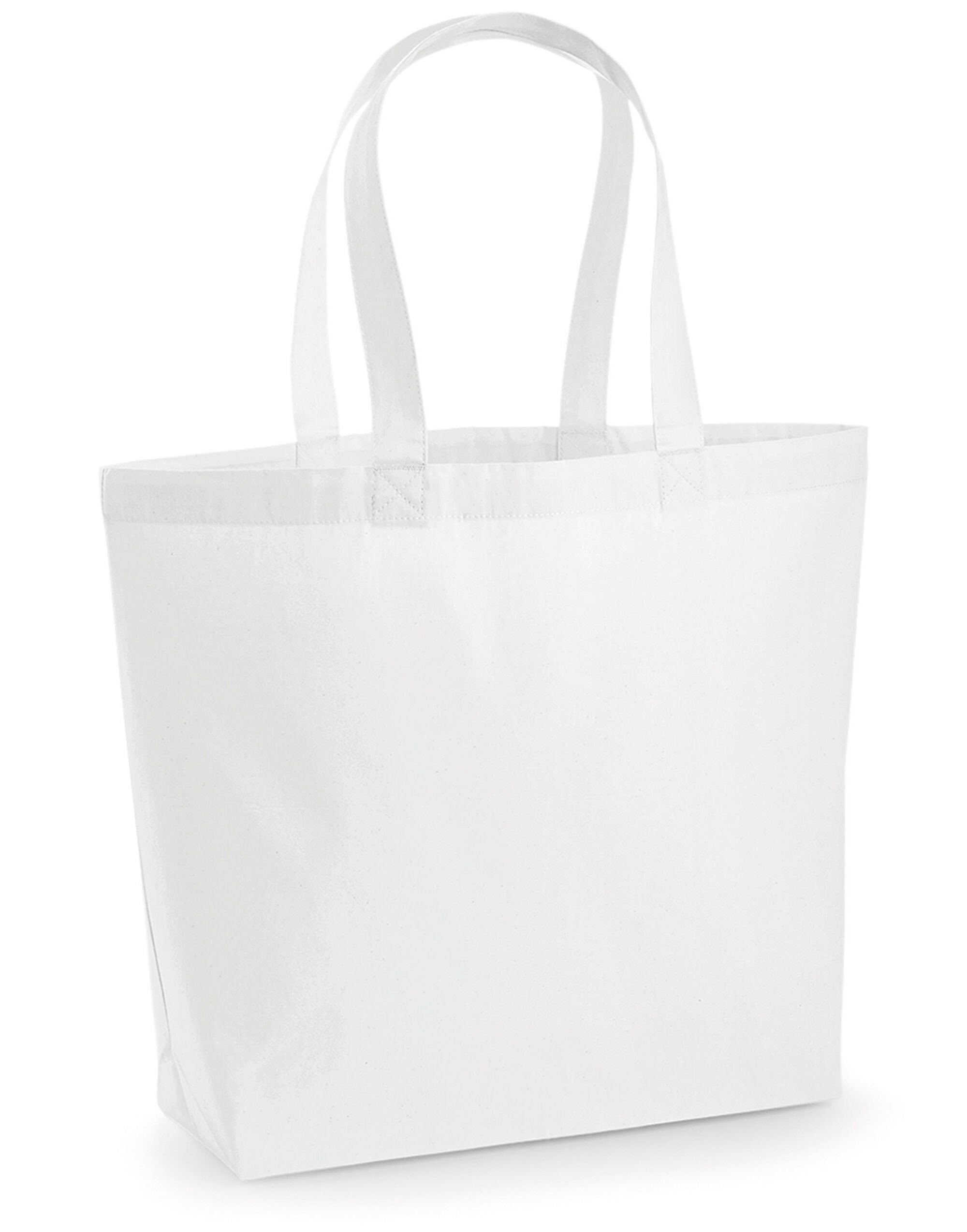 Westford Mill Premium Cotton Maxi Tote w225 - White O S - Customisable Bags