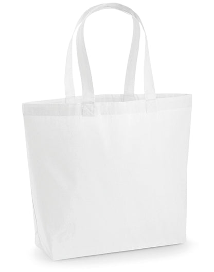 Westford Mill Premium Cotton Maxi Tote w225 - White O S - Customisable Bags