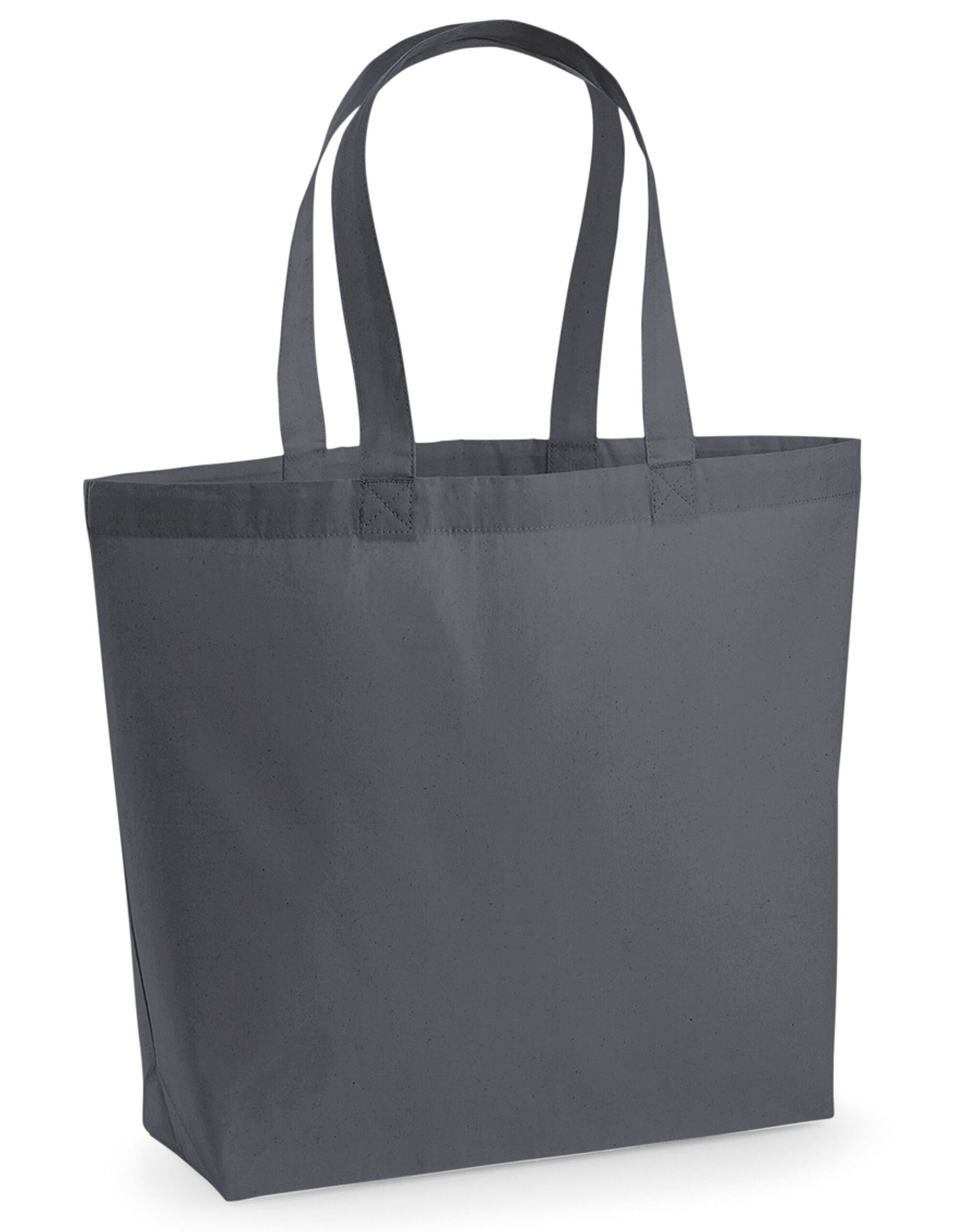 Westford Mill Premium Cotton Maxi Tote w225 - Graphite Grey O S - Customisable Bags