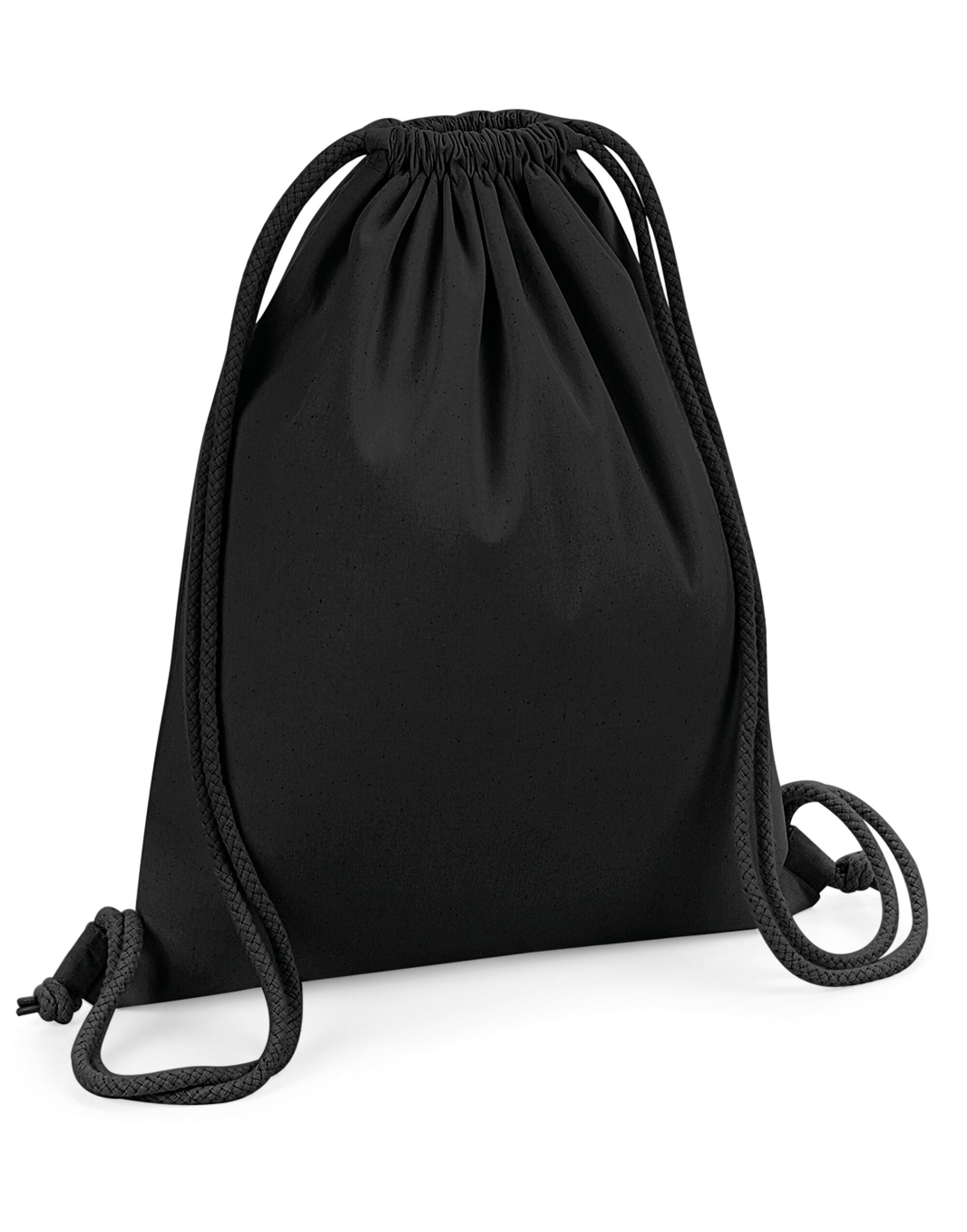 Westford Mill Organic Premium Cotton Gym w260 - Black O S - Customisable Bags