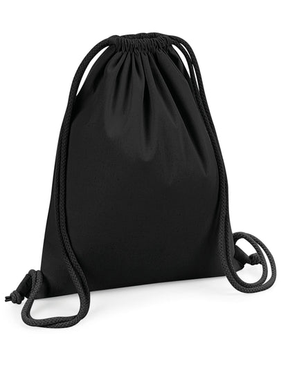 Westford Mill Organic Premium Cotton Gym w260 - Black O S - Customisable Bags