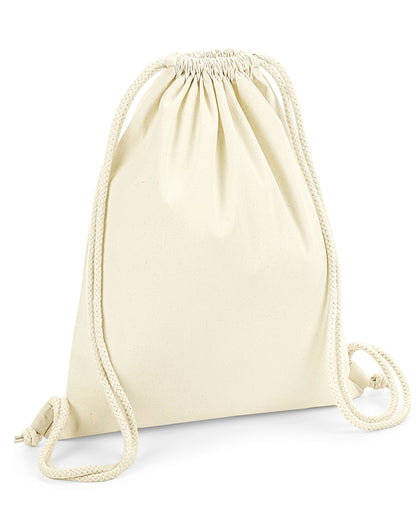 Westford Mill Organic Premium Cotton Gym w260 - Natural O S - Customisable Bags