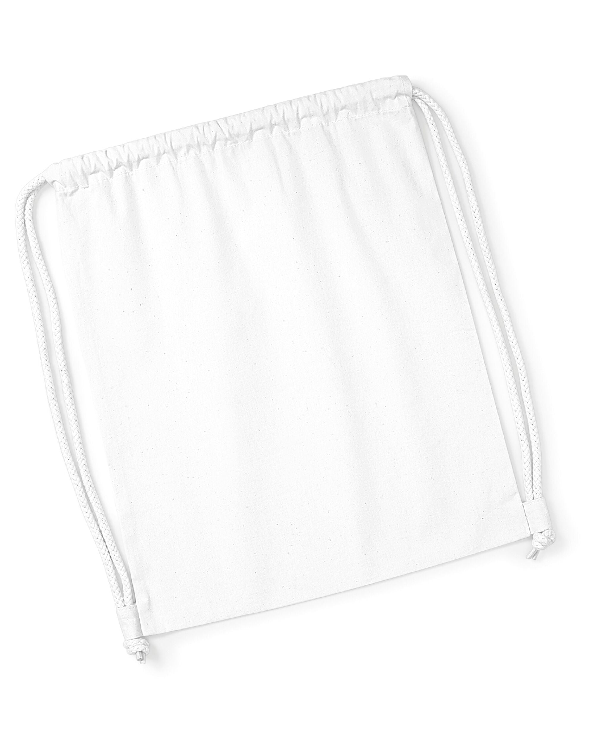 Westford Mill Organic Premium Cotton Gym w260 - White O S - Customisable Bags