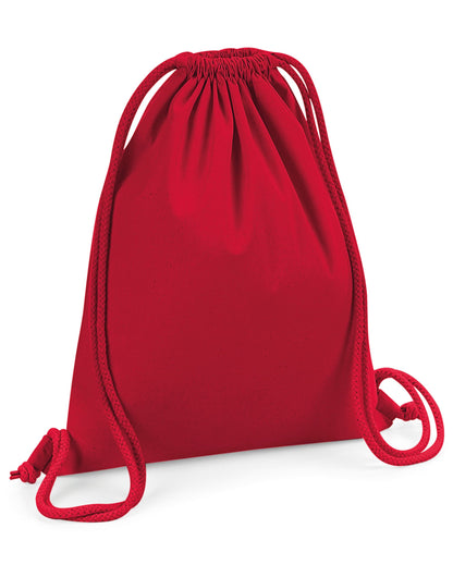 Westford Mill Organic Premium Cotton Gym w260 - Classic Red O S - Customisable Bags