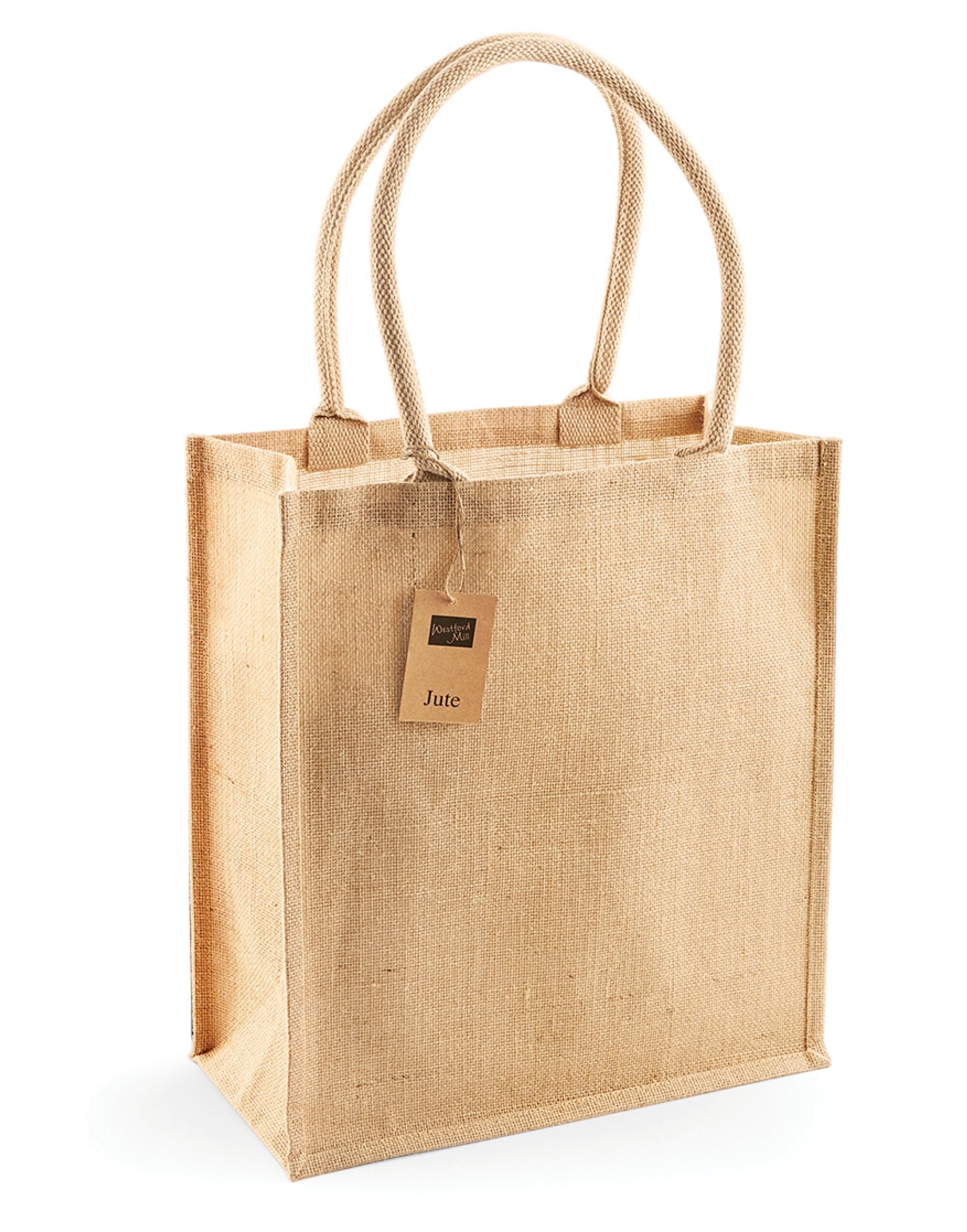 Westford Mill Jute Boutique Shopper w409 - Natural O S - Customisable Bags
