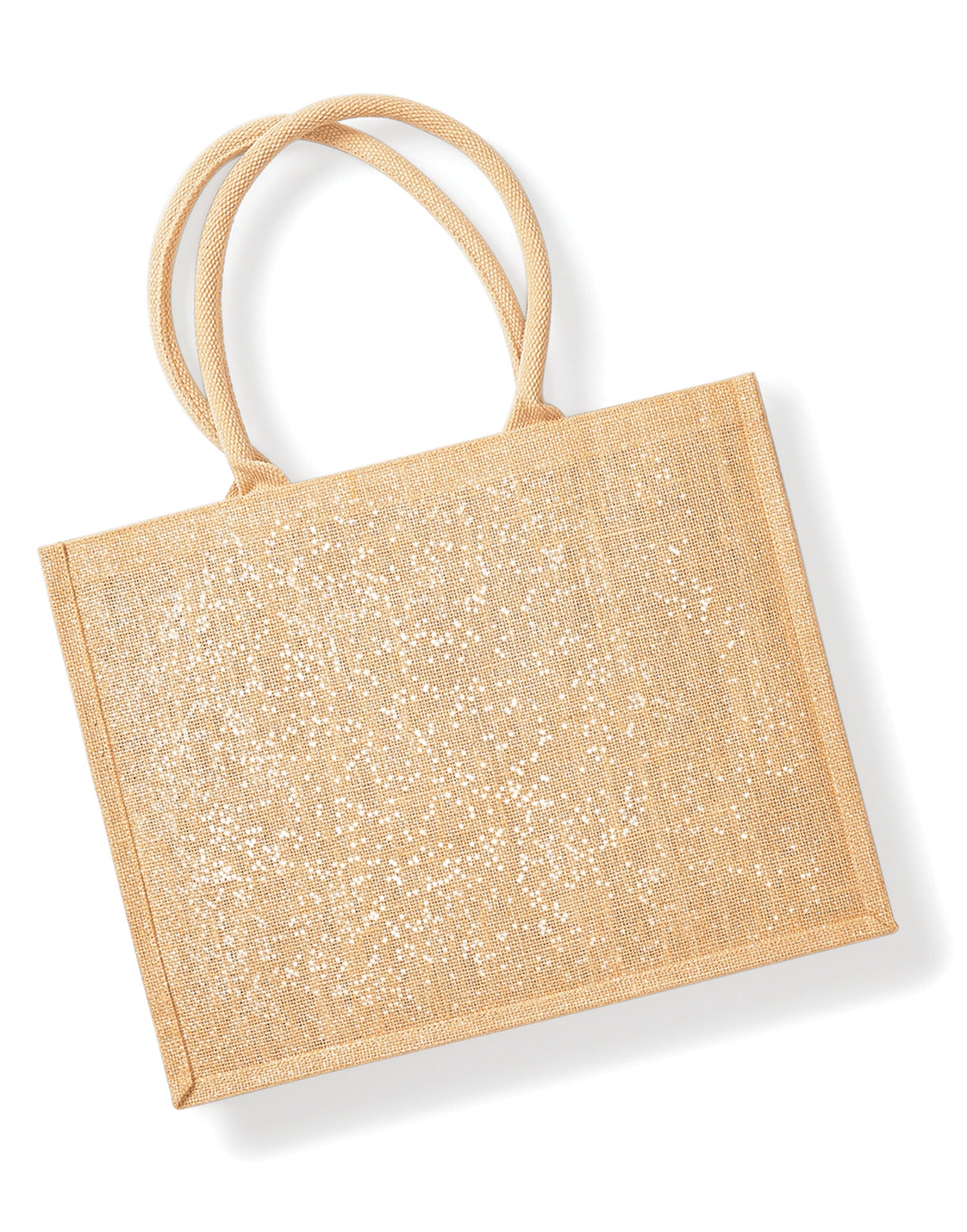 Westford Mill Shimmer Jute Shopper w437 - Natural Gold O S - Customisable Bags
