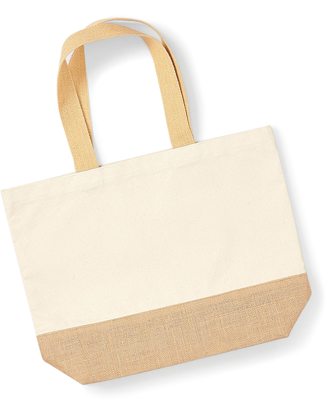 Westford Mill Jute Base Canvas Tote w451 - Natural O S - Customisable Bags
