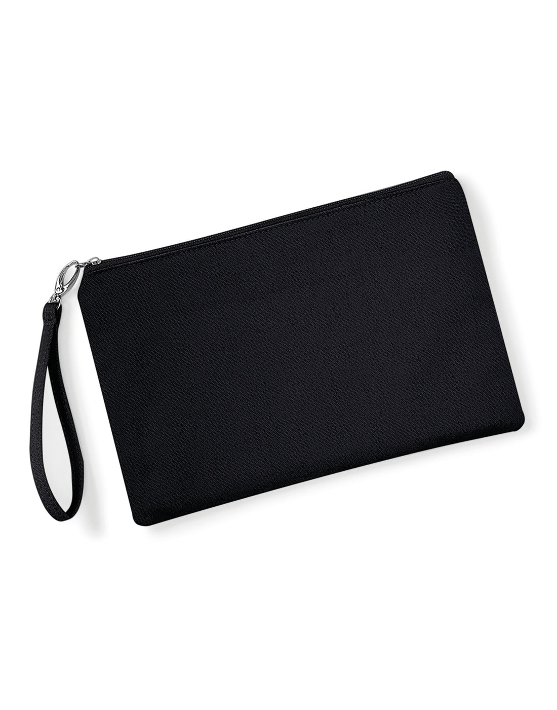 Westford Mill Canvas Wristlet Pouch w520 - Black Black O S - Customisable Bags