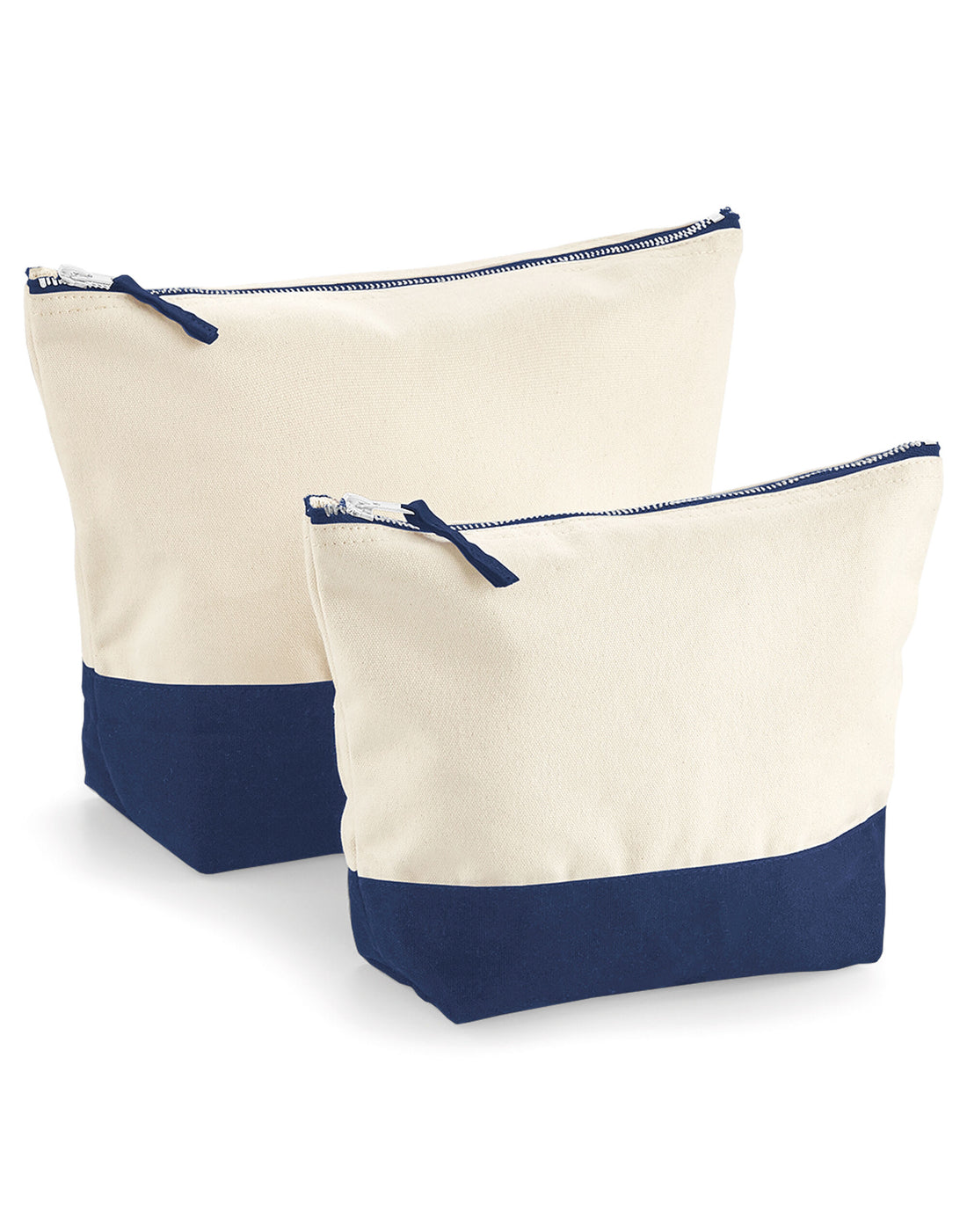 Westford Mill Canvas Accessory Bag W544 - Natural Navy - Customisable Bags