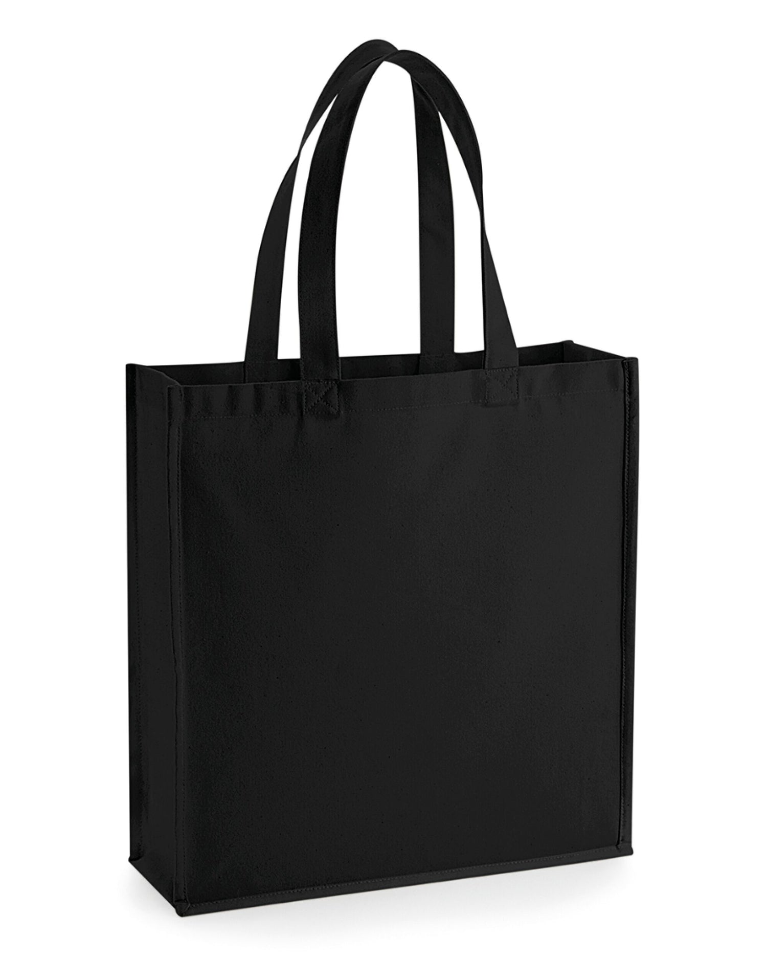Westford Mill Gallery Canvas Tote W600 - Black O S - Customisable Bags