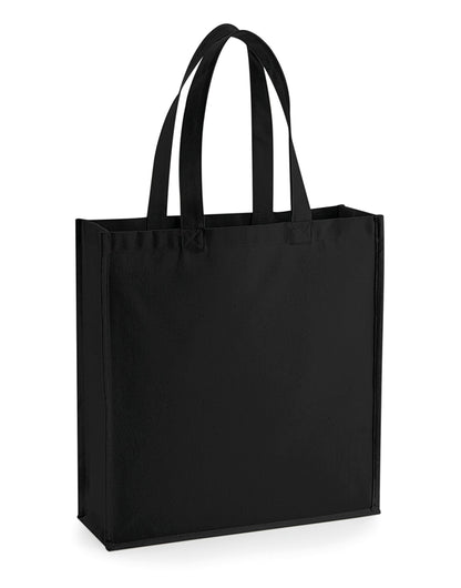 Westford Mill Gallery Canvas Tote W600 - Black O S - Customisable Bags