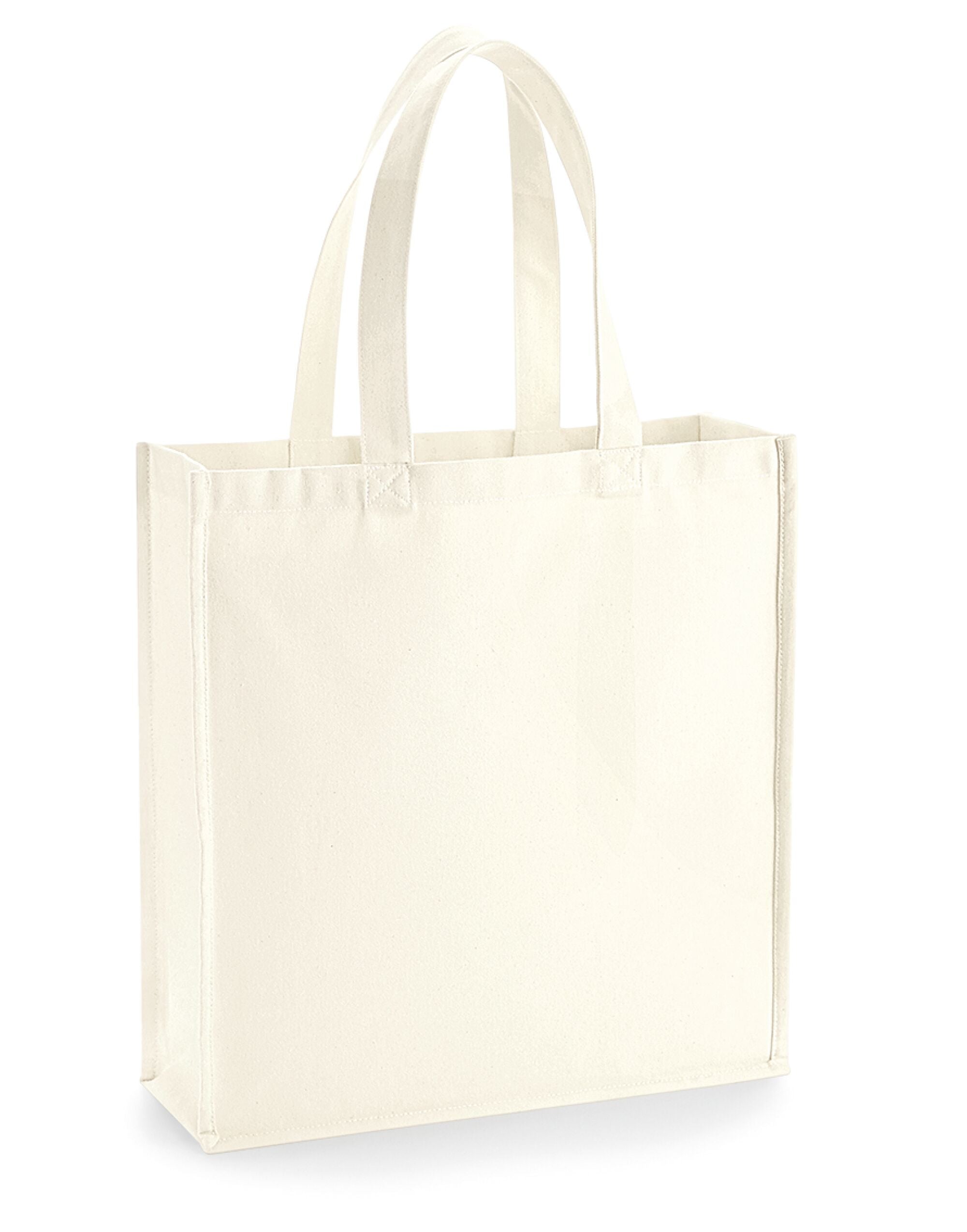 Westford Mill Gallery Canvas Tote W600 - Natural O S - Customisable Bags
