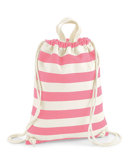 Westford Mill Nautical Gymsac w686 - Natural Pink O S - Customisable Bags