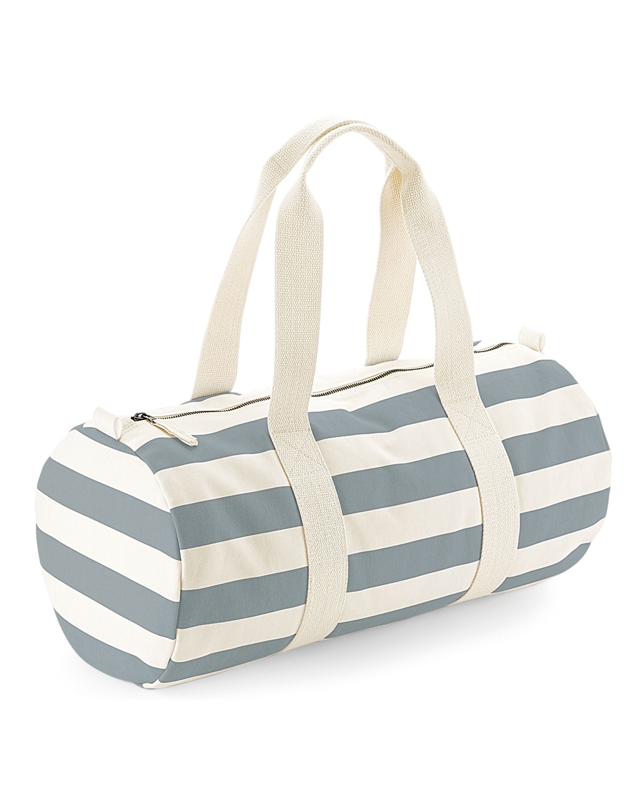 Westford Mill Nautical Barrel Bag w688 - Nautral Grey O S - Customisable Bags