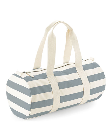 Westford Mill Nautical Barrel Bag w688 - Nautral Grey O S - Customisable Bags