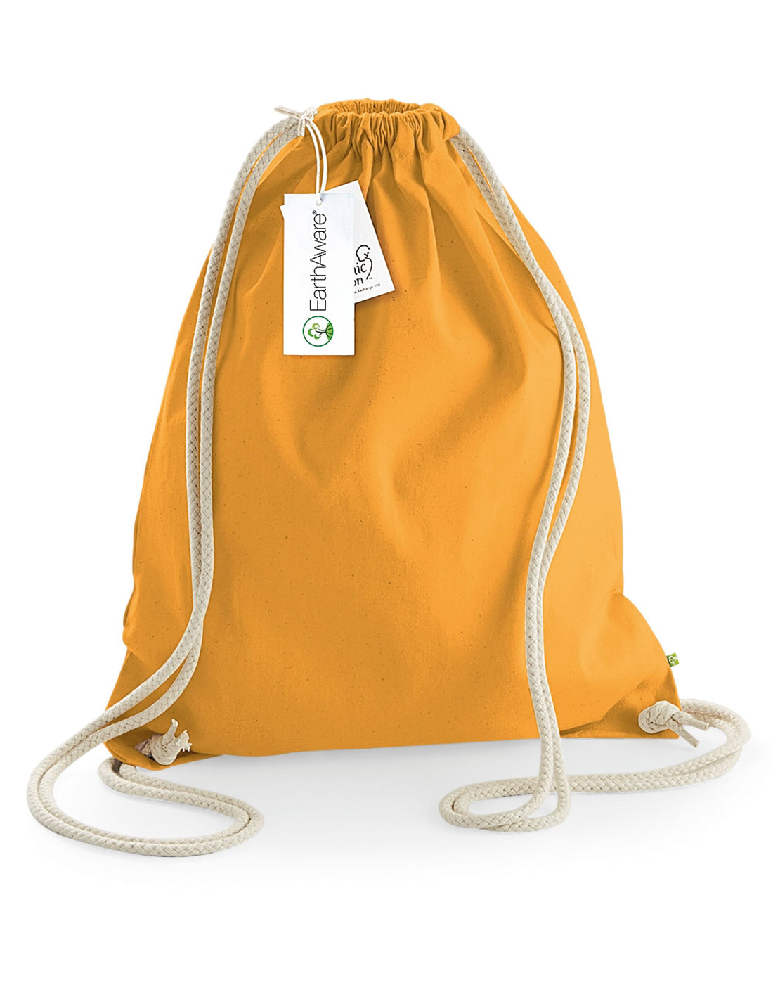 Westford Mill EarthAware Organic Gymsac w810 - Amber O S - Customisable Bags