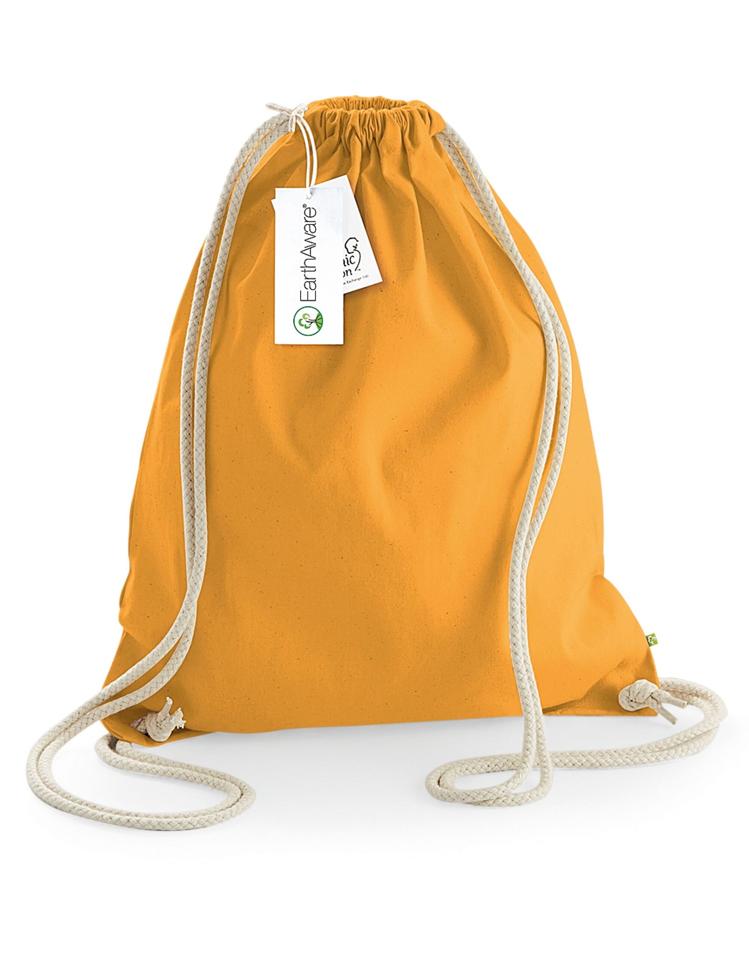 Westford Mill EarthAware Organic Gymsac w810 - Amber O S - Customisable Bags