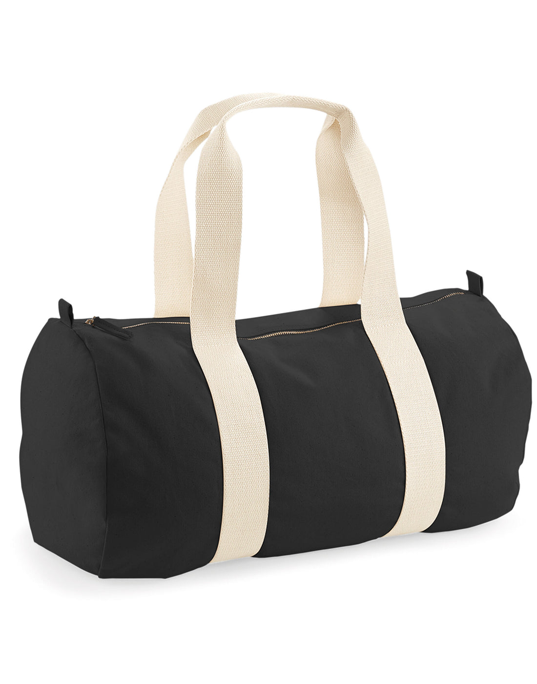Westford Mill EAware Organic Barrel Bag w814 - Black O S - Customisable Bags