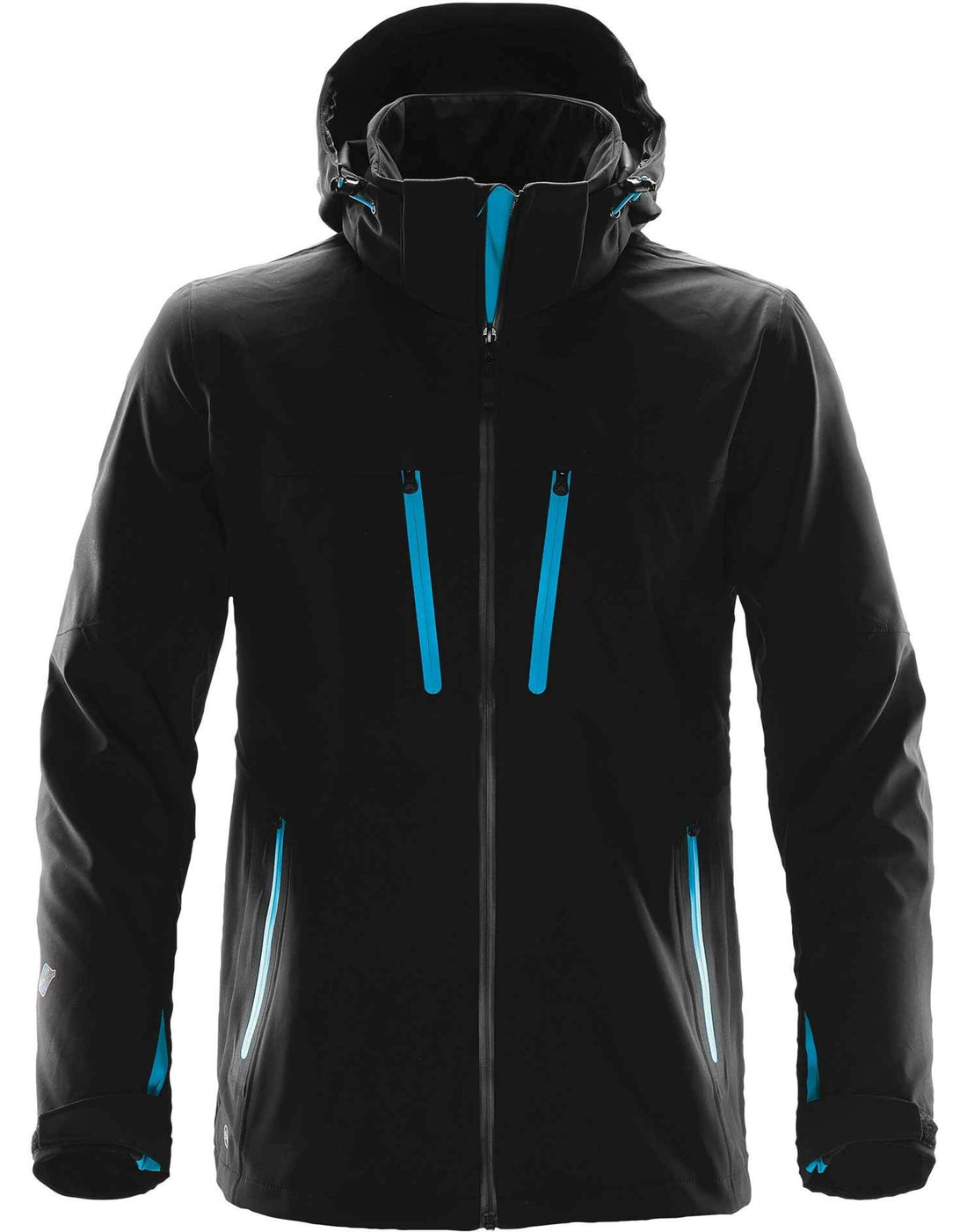 Stormtech Mens Patrol Softshell xb-3 - Black Electric Blue - Customisable Jacket