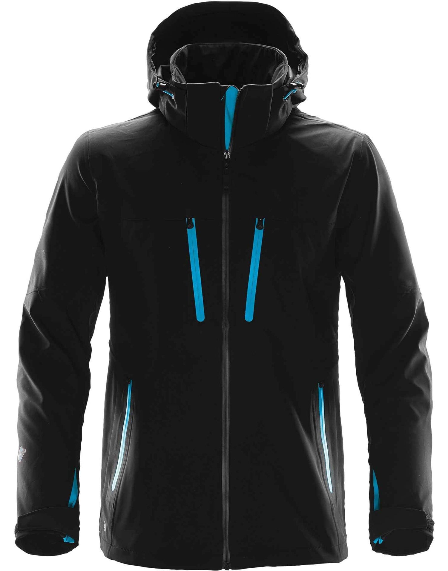 Stormtech Mens Patrol Softshell xb-3 - Black Electric Blue - Customisable Jacket