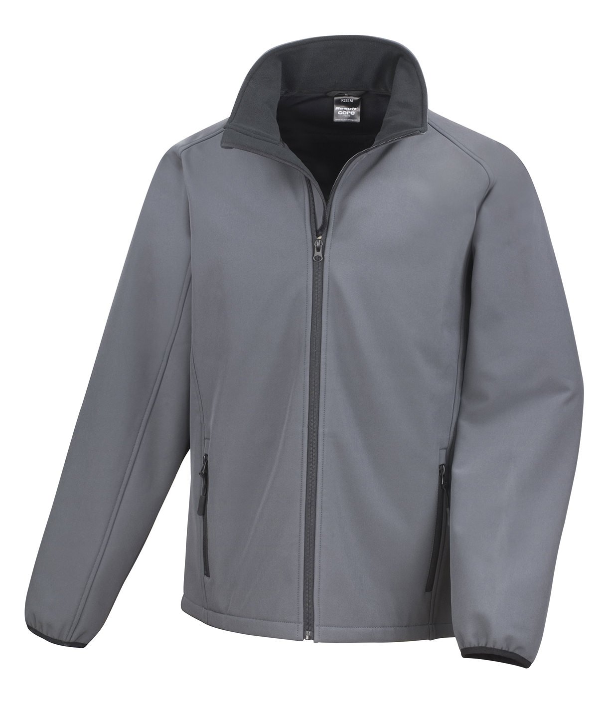 Result Core Mens Printable Softshell R231M - Charcoal Black - Customisable Outerwear
