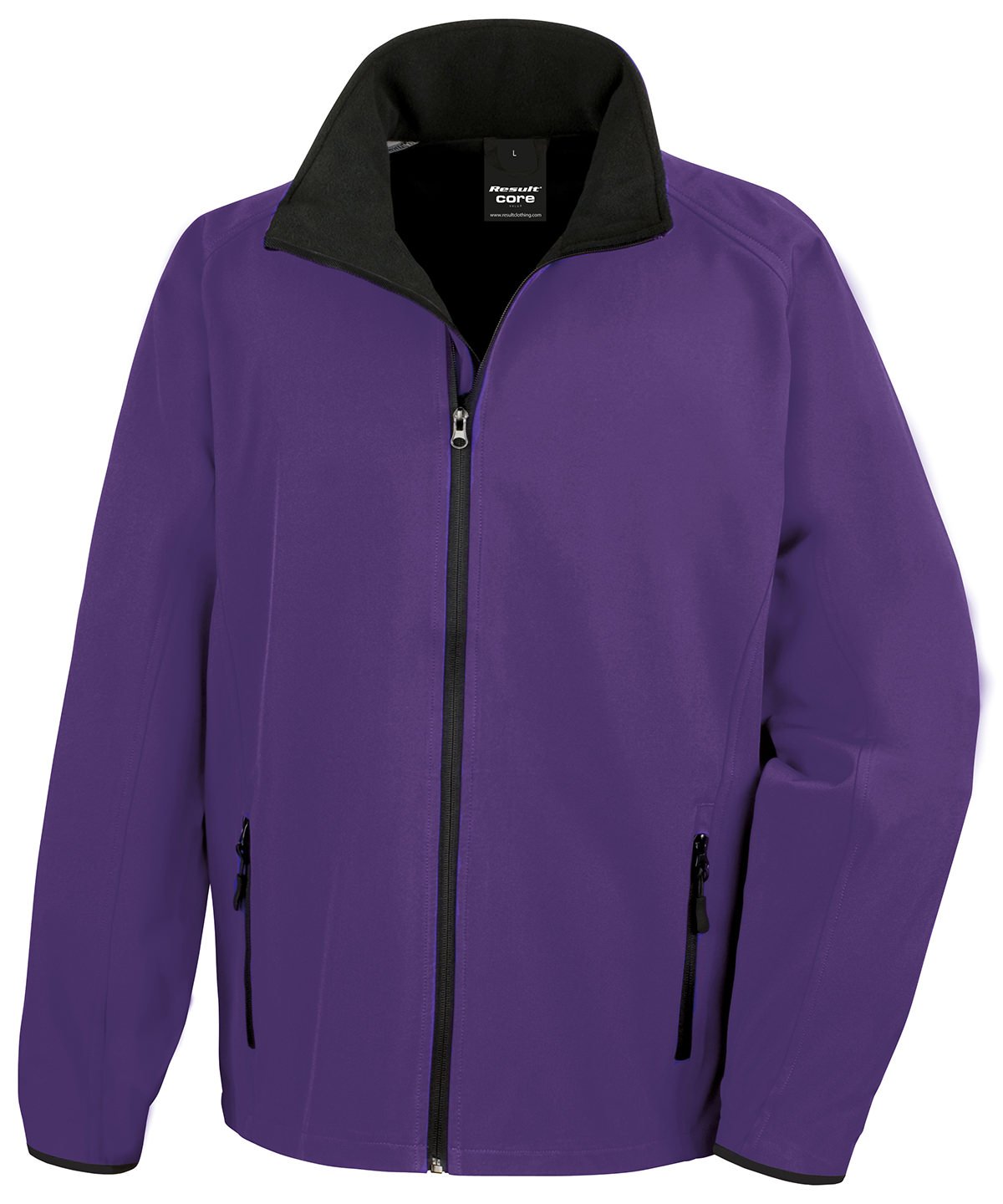 Result Core Mens Printable Softshell R231M - Purple Black - Customisable Outerwear