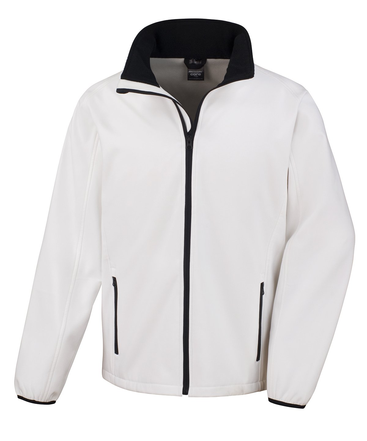 Result Core Mens Printable Softshell R231M - White Black - Customisable Outerwear
