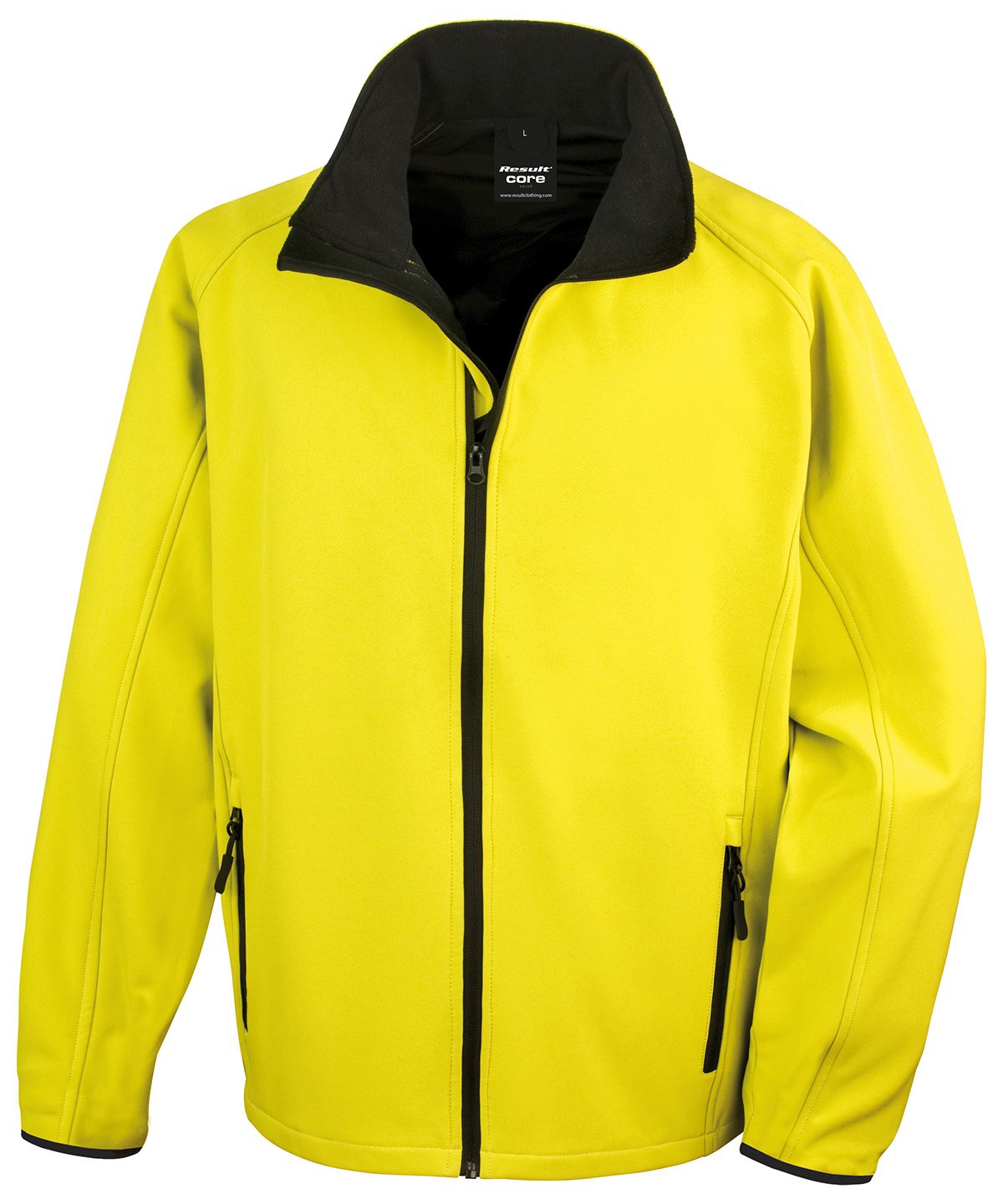 Result Core Mens Printable Softshell R231M - Yellow Black - Customisable Outerwear