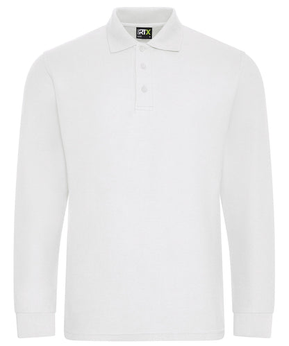 ProRTX Pro long sleeve polo RX102 - White - Customisable Polo Shirts