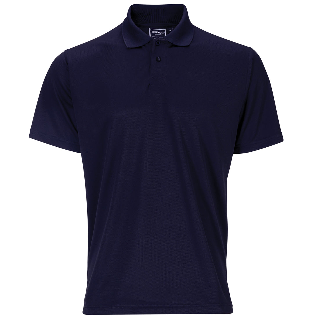 Supertouch Navy Bird Eye Polo Shirt - W44 - Navy - Customisable Shirt