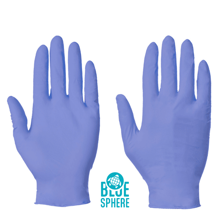 Supertouch Blue Sphere - Supertouch Eco Powderfree Nitrile Gloves - DS05 - - Customisable Disposable Gloves