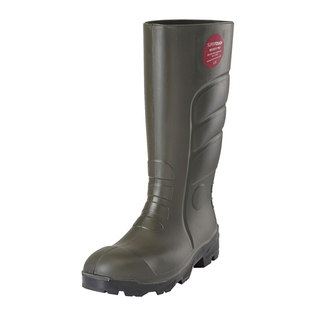 Supertouch Muddy PU Pro Wellington - F133 - Green - Customisable ST Footwear