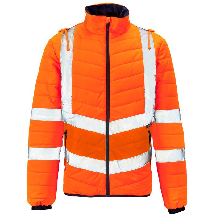 Supertouch Hi Vis Orange Puffer Jacket - H149 - Orange - Customisable Jacket