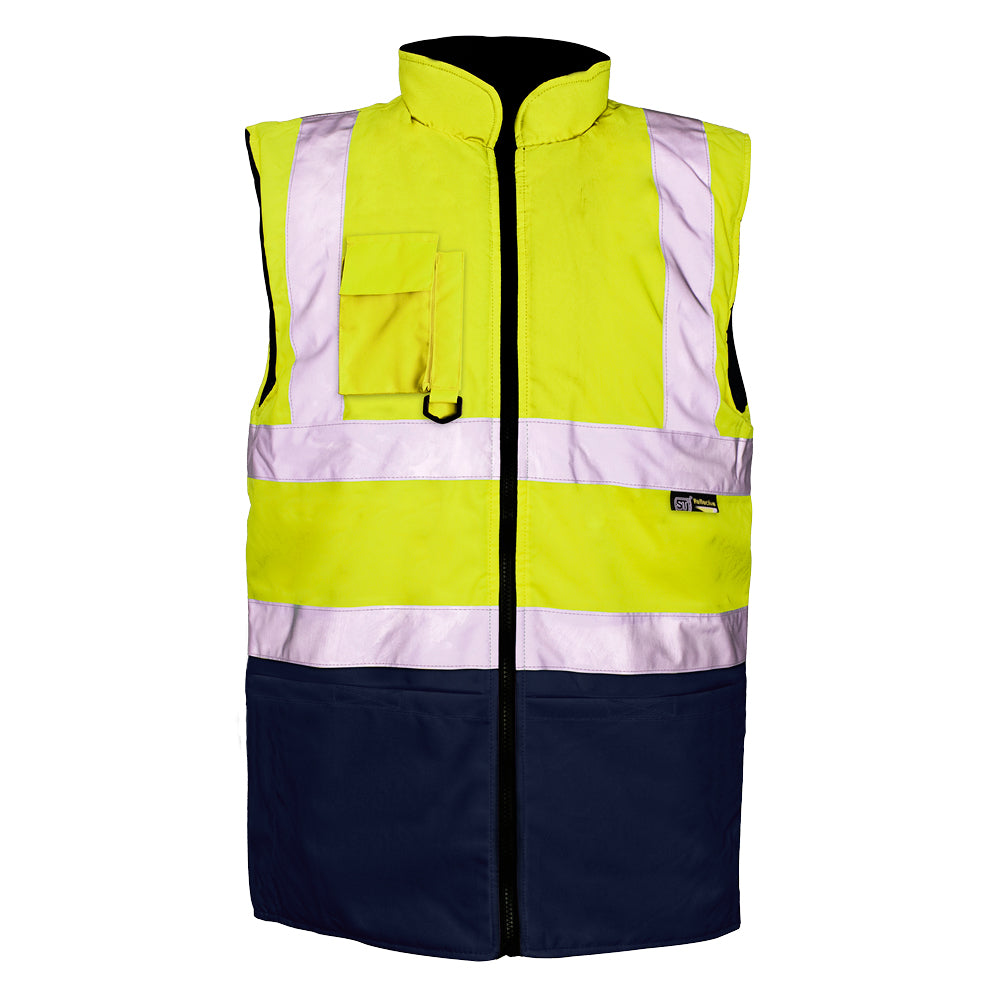 Supertouch Yellow/Navy 2 Tone Bodywarmer - H109 - Yellow Navy - Customisable Jacket