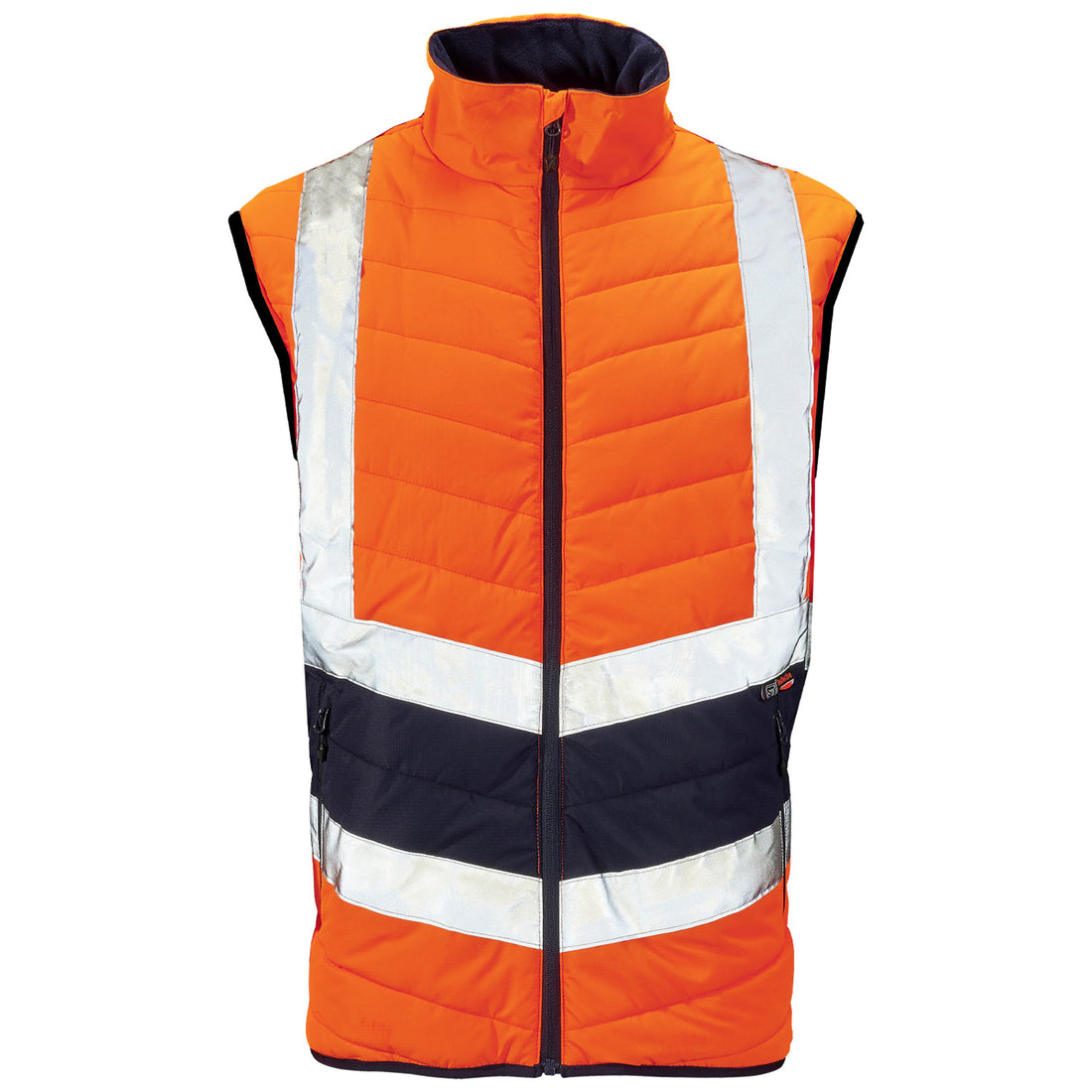 Supertouch Hi Vis Orange 2 Tone Puffer Bodywarmer - H147 - - Customisable Bodywarmer