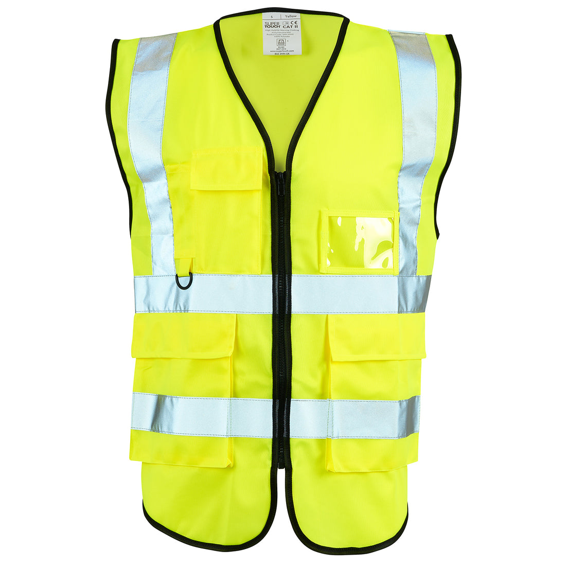 Supertouch Hi Vis Yellow Executive Vest - H114 - Yellow - Customisable Vest