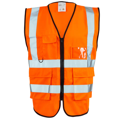 Supertouch Hi Vis Yellow 2 Tone Executive Vest - H116 - - Customisable Vest