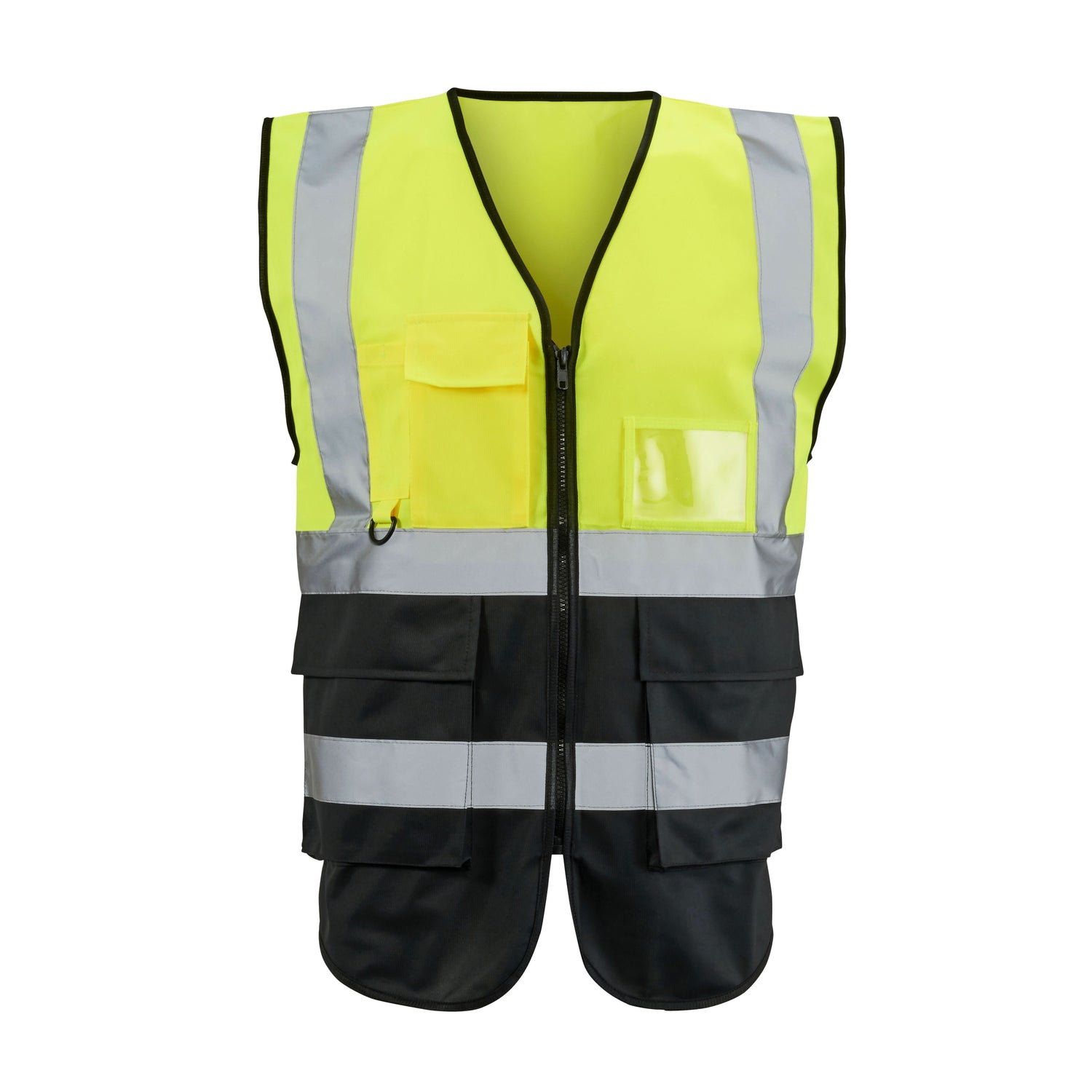 Hi-vis 2 tone executive vest - H117 - Yellow Black - Customisable Vest