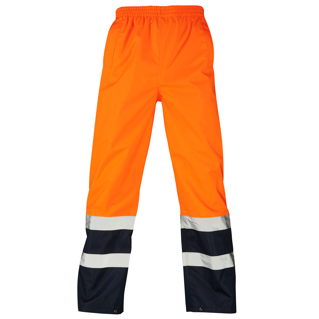 Supertouch Hi Vis Orange 2 Tone Overtrousers - H128 - Orange Navy - Customisable Trousers